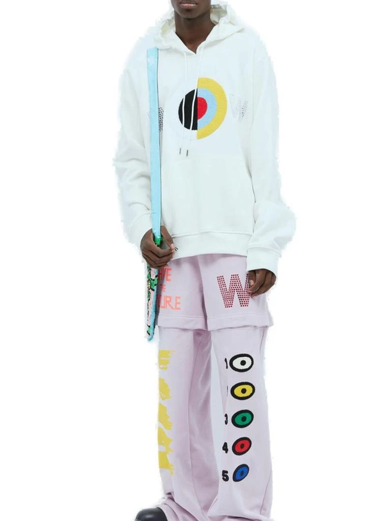 Walter Van Beirendonck Walter Van Beirendonck Hamza Embroidered-Motif Drawstring Hoodie 2