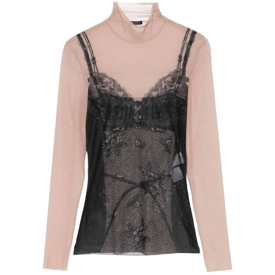 Balenciaga Womens  Trompe L
Oeil Lingerie Top