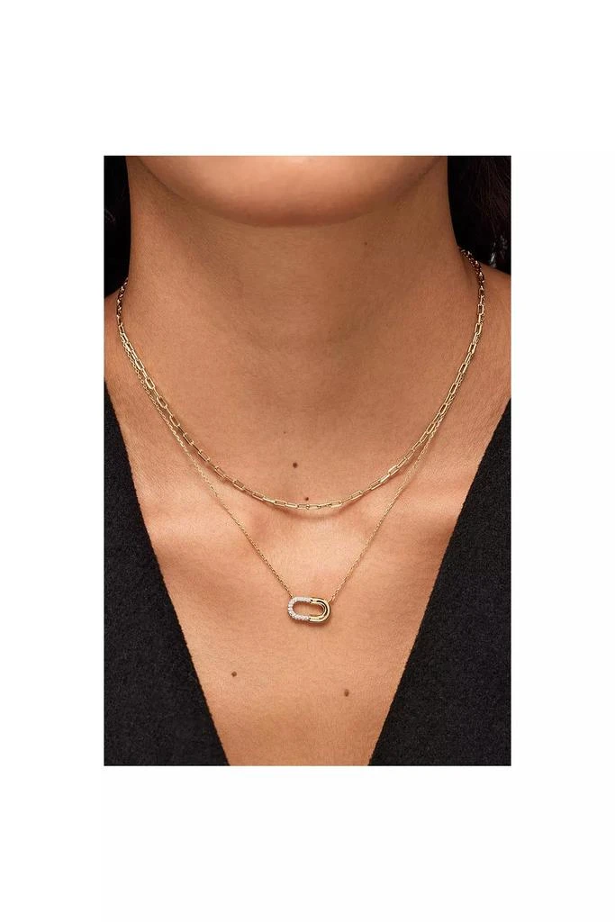 Ana Luisa Ana Luisa Blake Necklace Mini Micropave Gold Pendant 3