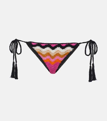 ANNA KOSTUROVA Striped cotton bikini bottoms