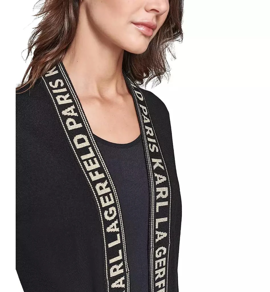 Karl Lagerfeld Paris Women's Logo-Tape Duster Cardigan 5
