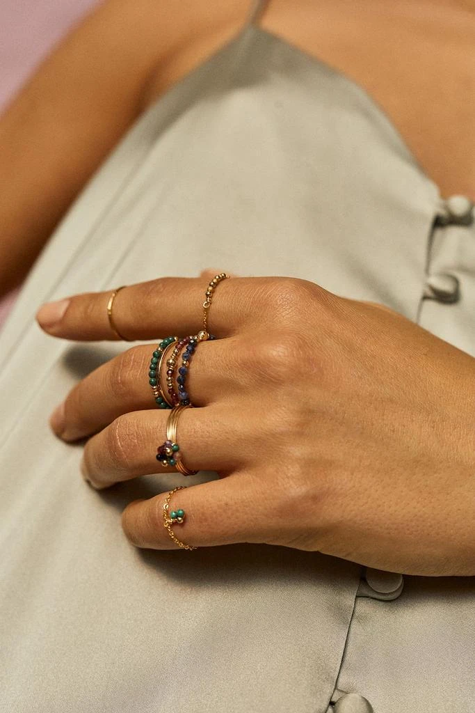 预计3周后发货 YAY Paris Bague Chaînette Grelot - Or 3