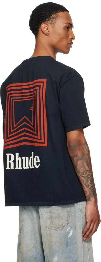 Rhude Black Chevron Logo Repeat T-shirt 3