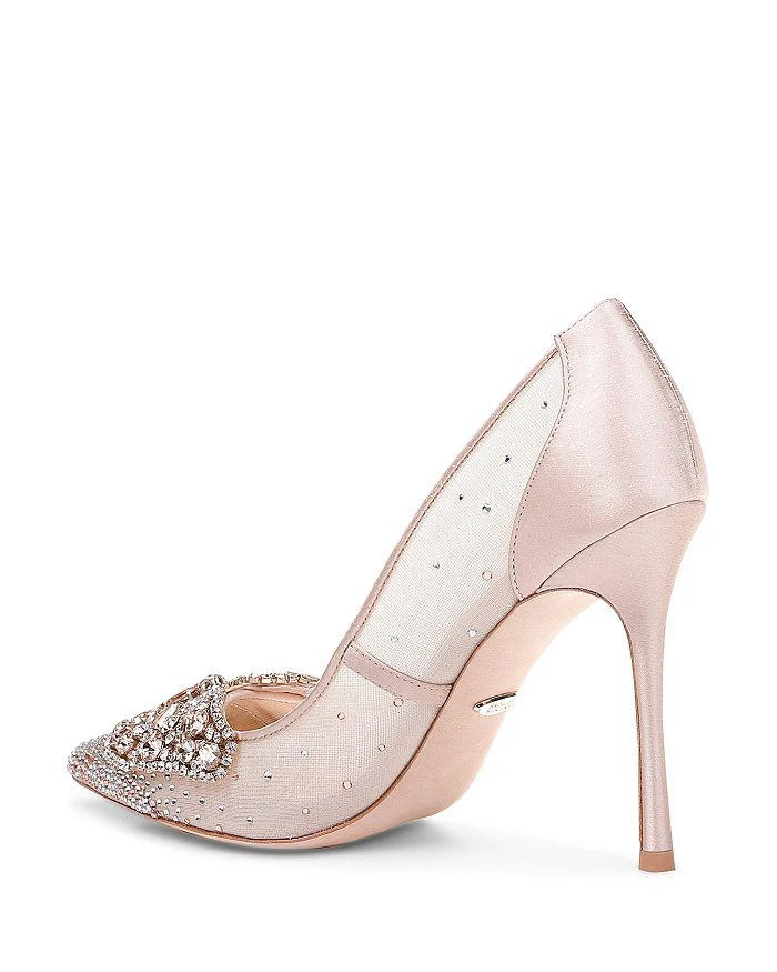 Badgley Mischka Women's Quintana Glitter & Mesh High-Heel Pumps 4