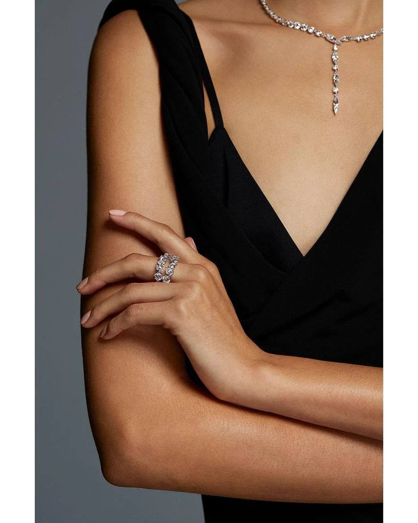 Nadri BTRX Mixed Cubic Zirconia Cocktail Ring in Rhodium Plated 2