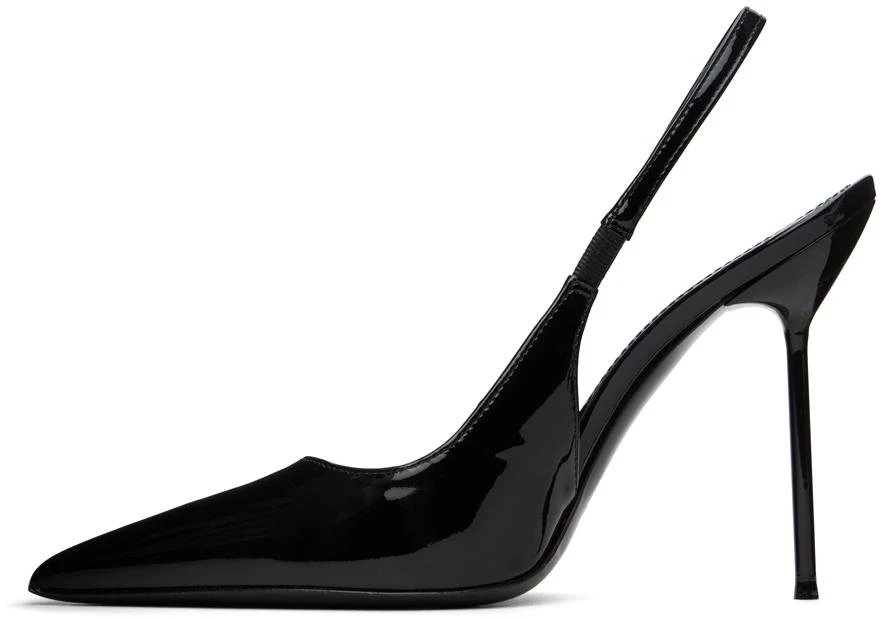 Paris Texas Black Lidia Slingback Heels 3