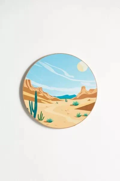 Urban Outfitters Western Round Cork Board & Icon Pin Set 2