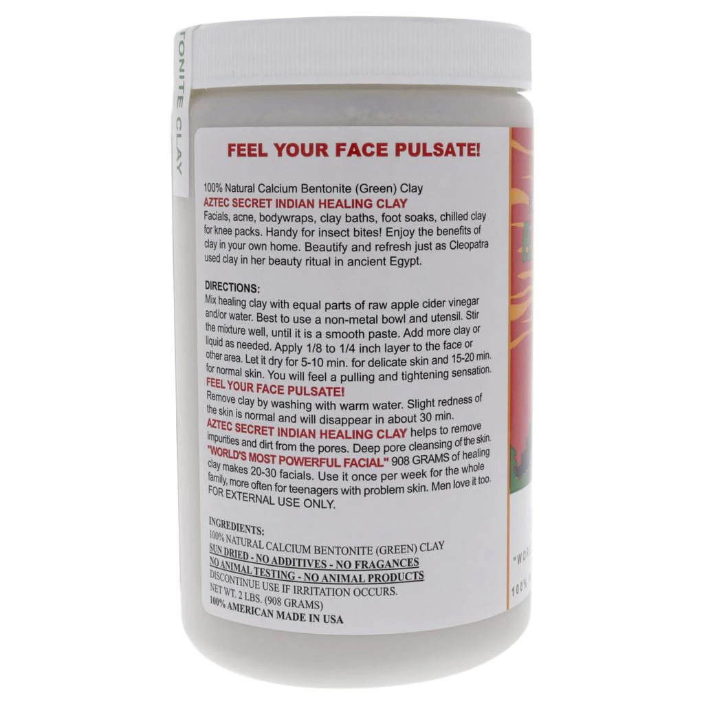 Aztec Secret Indian Healing Clay by  for Unisex - 2 lb Clay 4