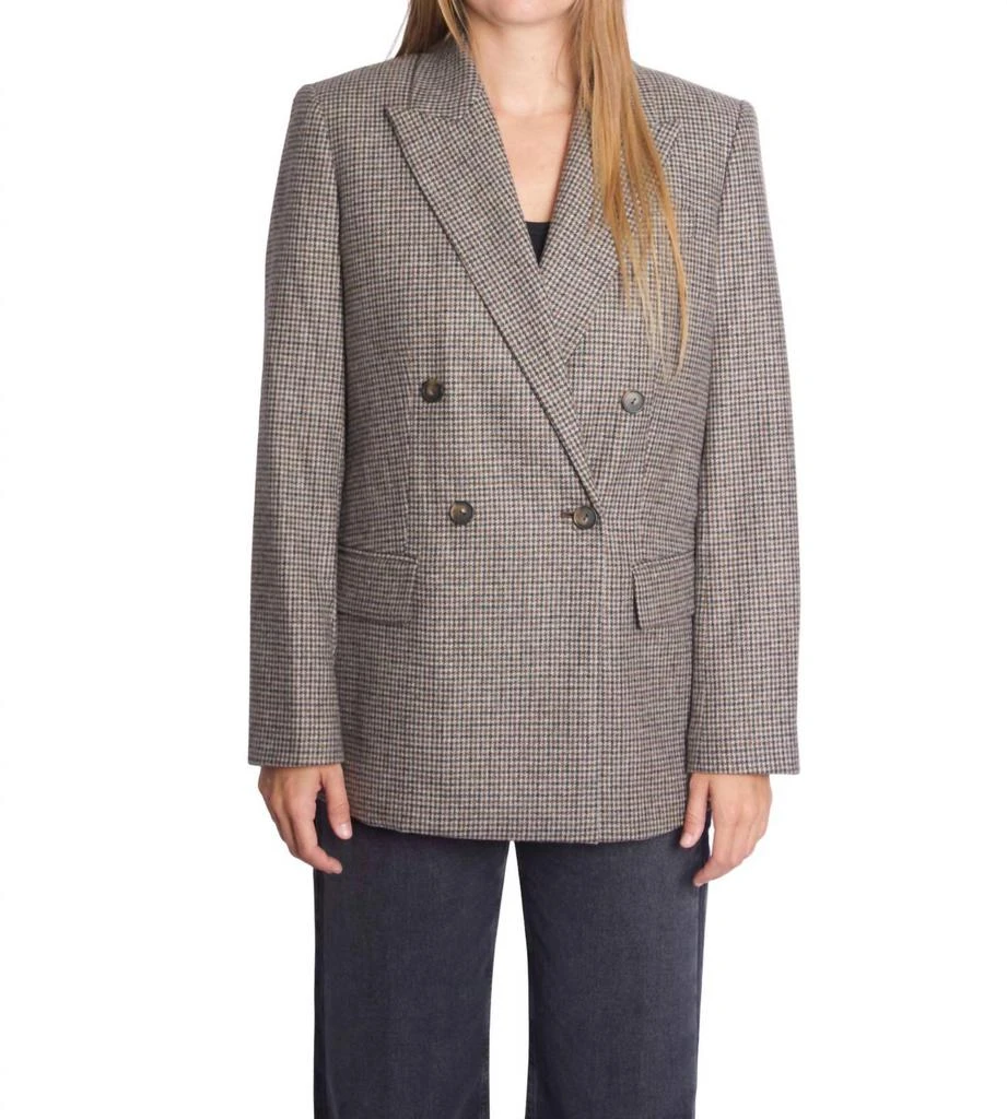 Vince Vince - Houndstooth Double Breasted Blazer