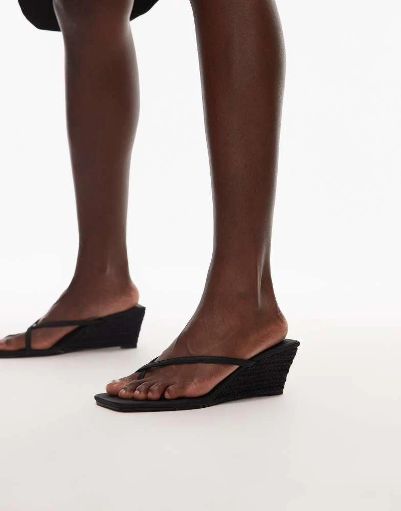 Topshop Hannah wedge heel in black – On Sale Now with Up to 26