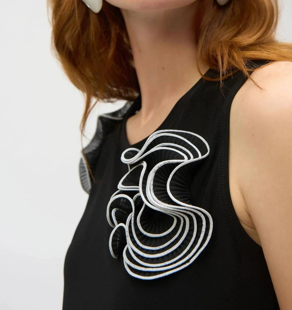 JOSEPH RIBKOFF Joseph Ribkoff - Silky Knit And Chiffon Fitted Top 3