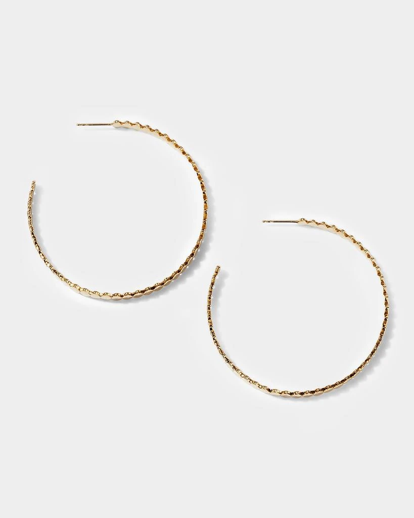Sydney Evan 14k Yellow Gold Marquise Large Hoop Earrings 3