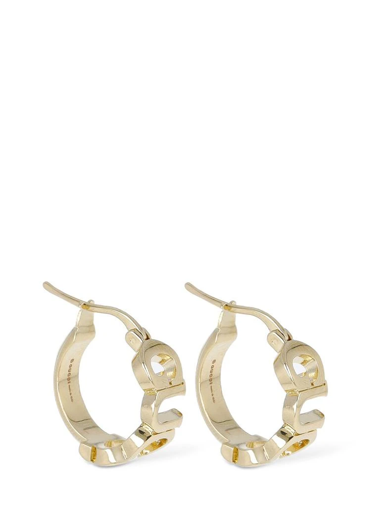 Gucci Gucci Lettering Brass Hoop Earrings 1