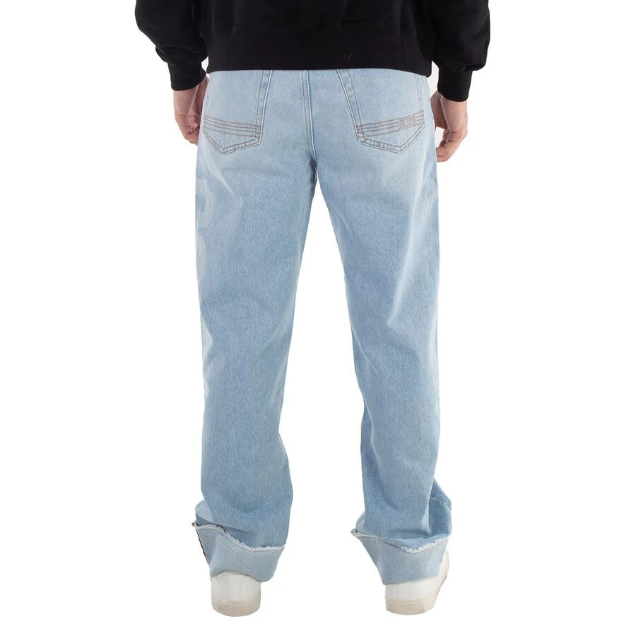 GCDS Relaxed Laser Cotton Denim Logo Trousers 3