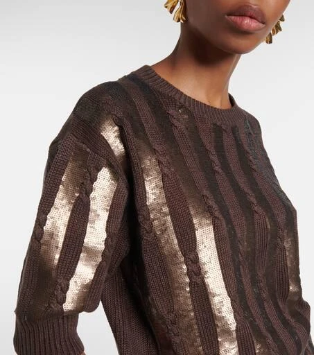 Max Mara Empoli sequined linen top 4