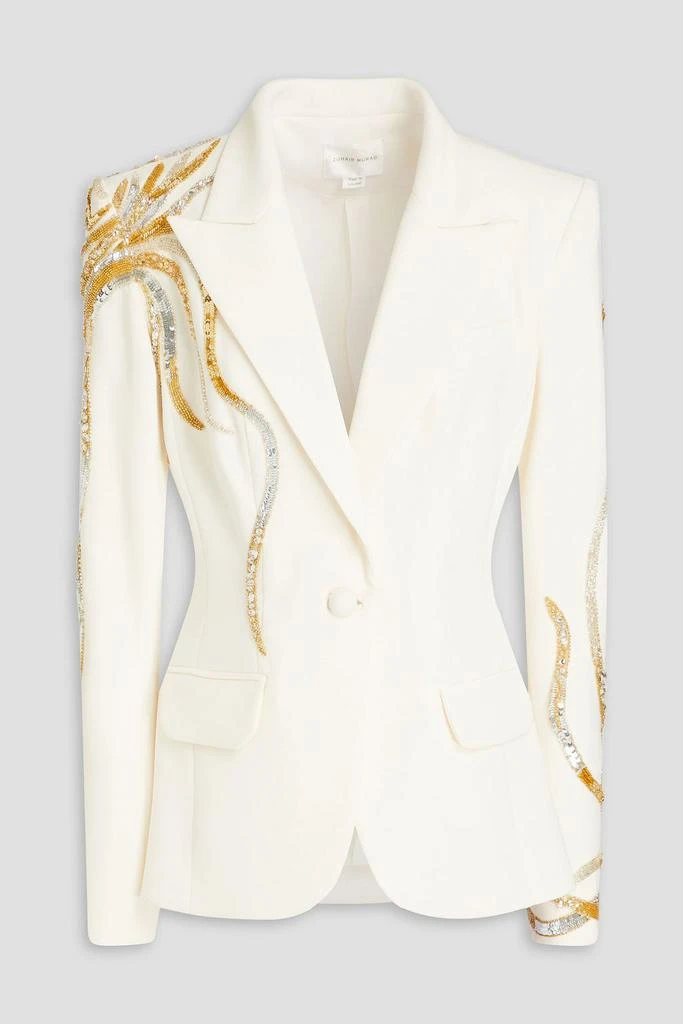 Zuhair Murad Embellished crepe blazer 1