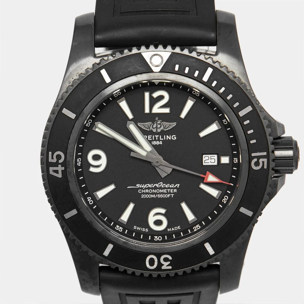 BREITLING Breitling Black PVD Coated Stainless Steel Rubber Superocen II M17368B71B1S1 Men's Wristwatch 46 mm 3