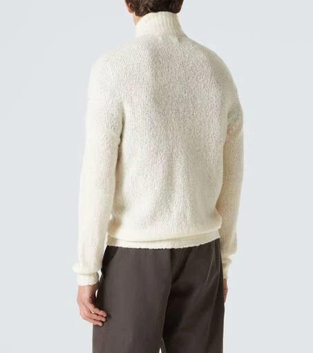 Thom Sweeney Wool and cashmere-blend zip-up sweater 4