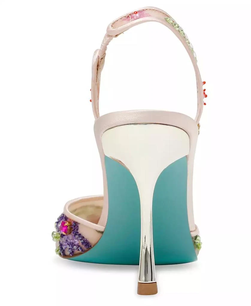 Betsey Johnson Velma Jeweled Mesh Slingback Pumps 3
