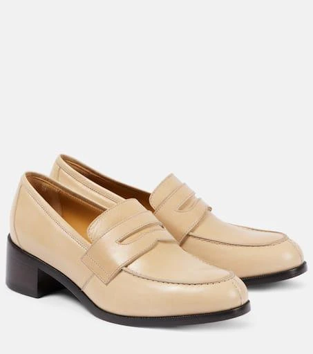 The Row Vera leather loafer pumps 1