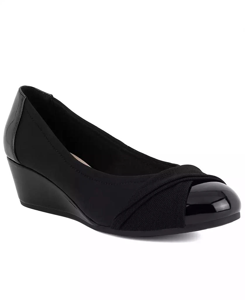 JONES NEW YORK Women's Preslee Round Toe Wedge Pumps 1