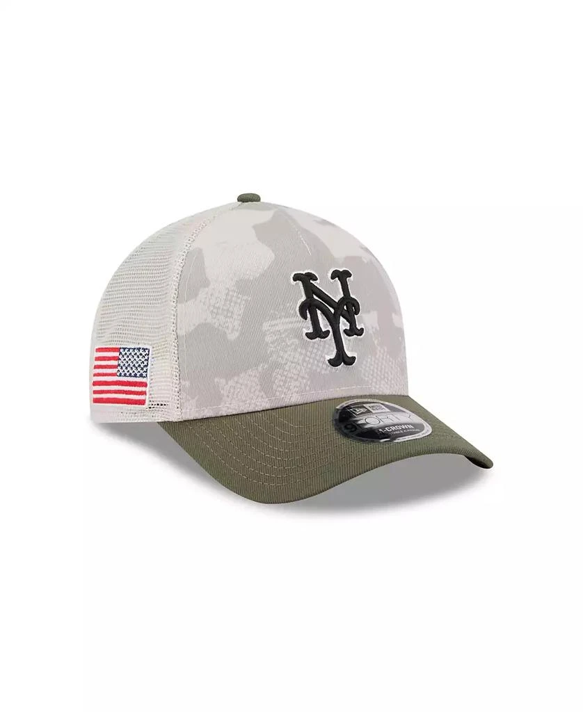 New Era Men's Light Beige/Olive New York Mets 2025 Armed Forces Day 9FORTY M-Crown A-Frame Adjustable Hat 2