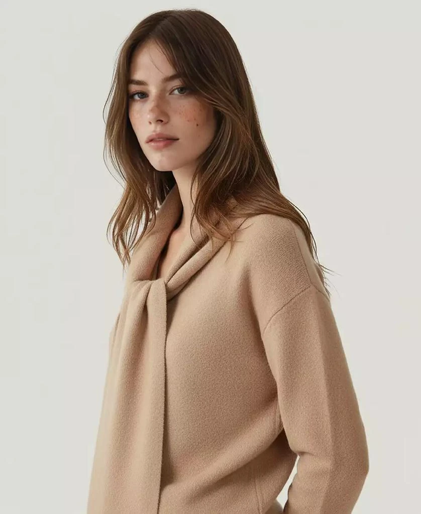 Naadam Soft by Women
s Long Sleeve Cashmere Scarf Sweater 2