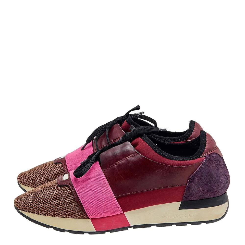 Balenciaga Balenciaga Multicolor Leather And Mesh Race Runner Low Top Sneakers Size 40 4