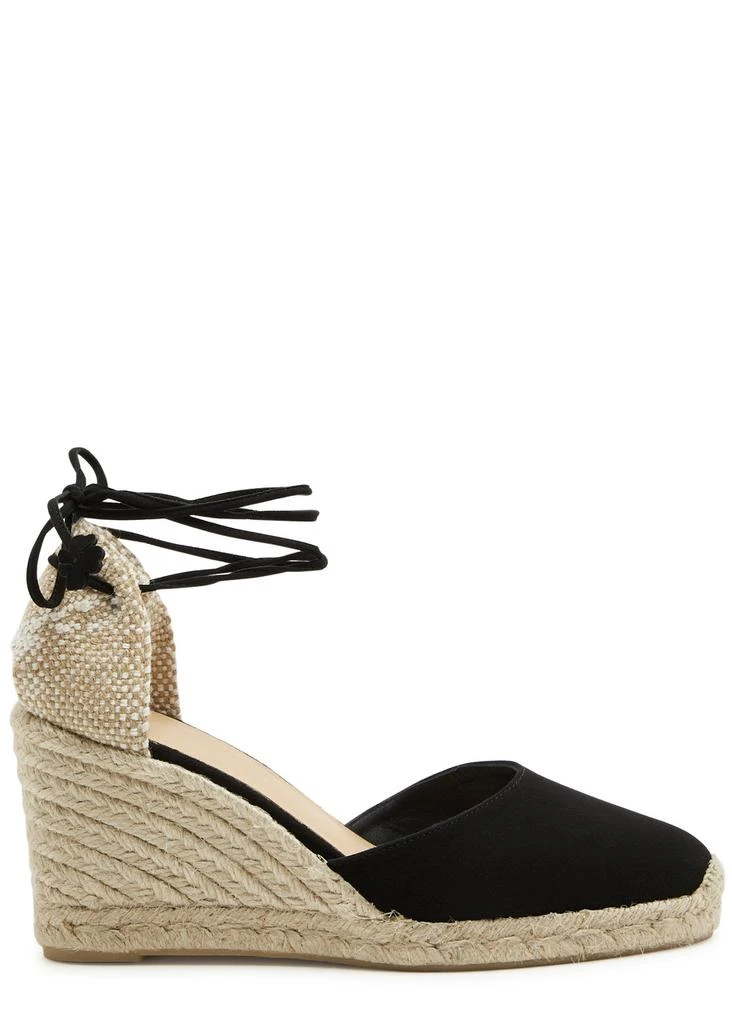 CASTAÑER Carina 80 suede wedge espadrilles 1