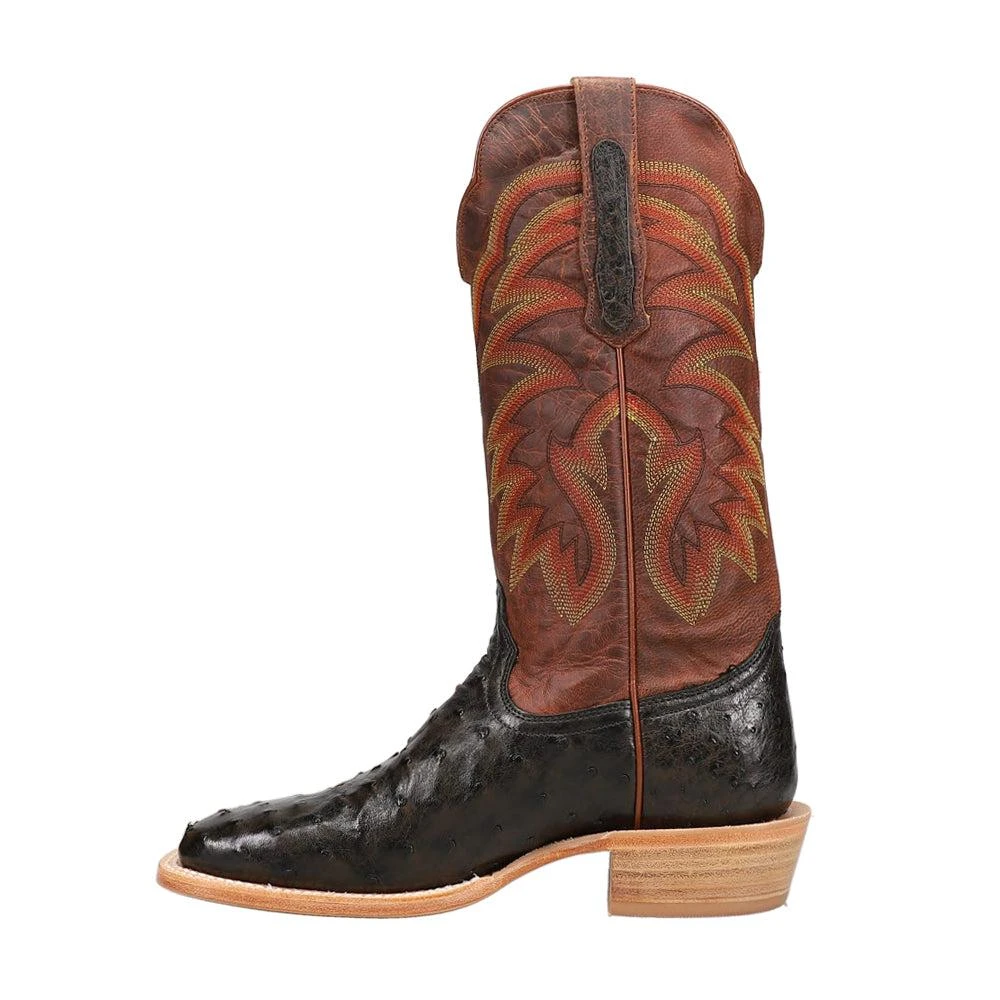 R. Watson Boots Full Quill Ostrich Embroidered Wide Square Toe Cowboy Boots 3