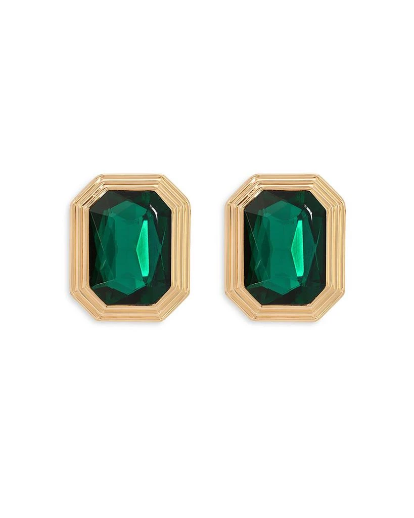 Ettika Jewelry Color Stone Stud Earrings in 18K Gold Plated 1