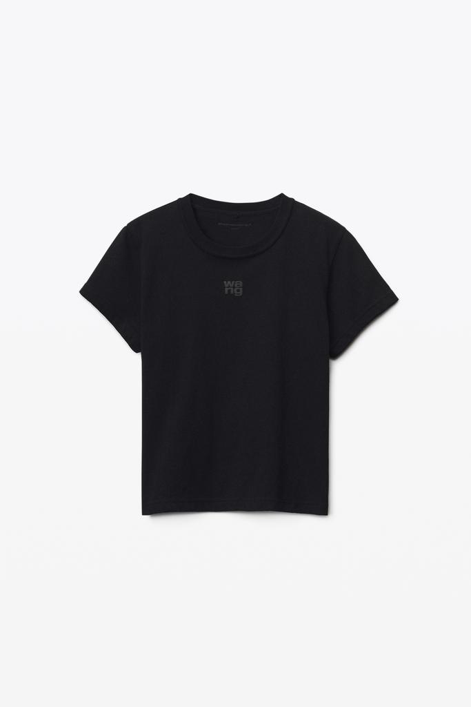 Alexander Wang puff logo shrunken tee in cotton jersey