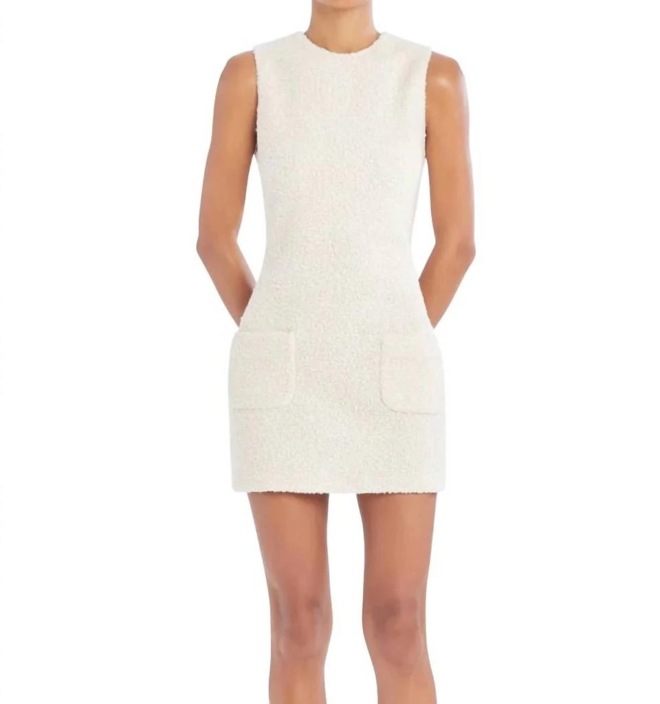 Amanda Uprichard Delia Dress In Oat 1