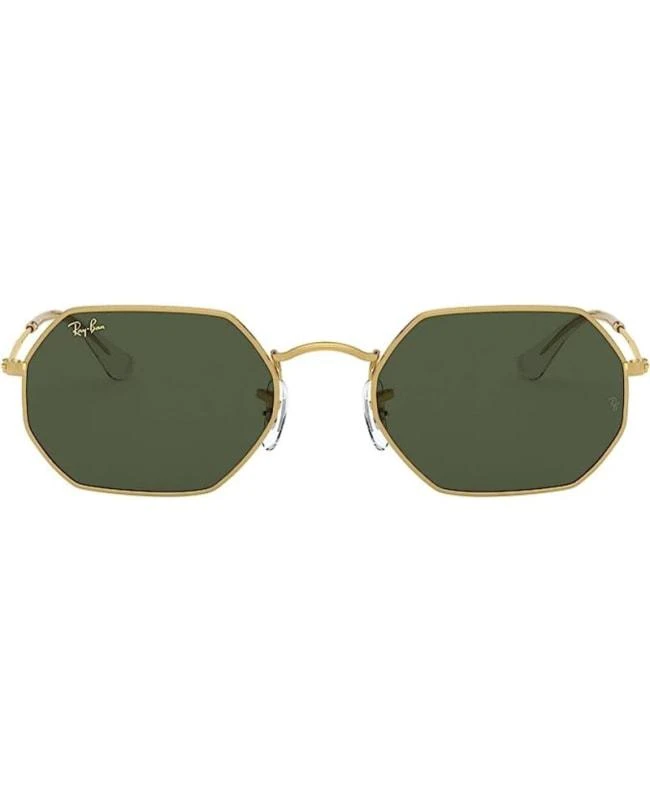 Ray-Ban Ray-Ban Gold Octagonal Metal Green Unisex Sunglasses RB3556N 001 53 2