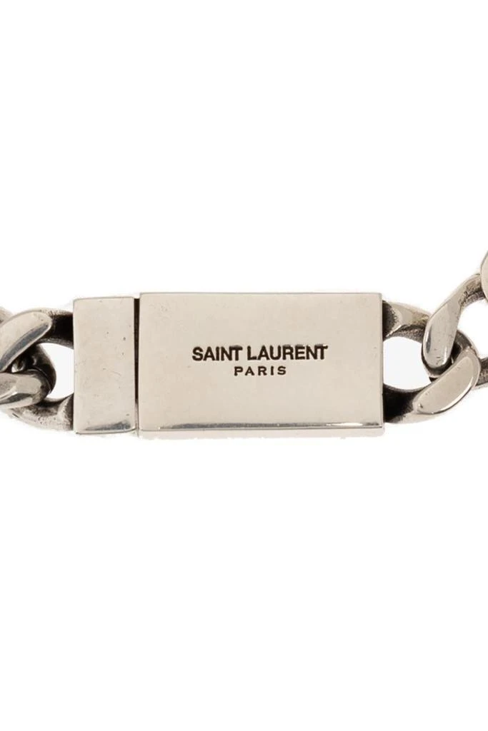Yves Saint Laurent Saint Laurent Logo Engraved Chained Bracelet 3