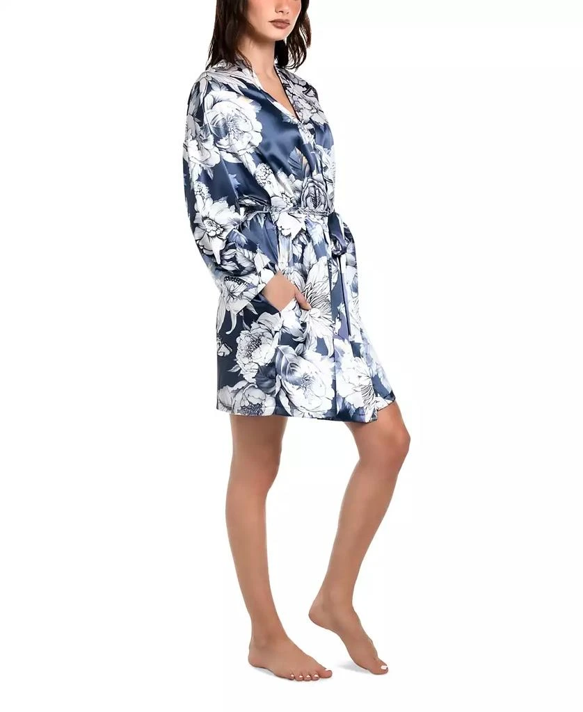 Linea Donatella Women's Flying Garden Satin Wrap Robe 3