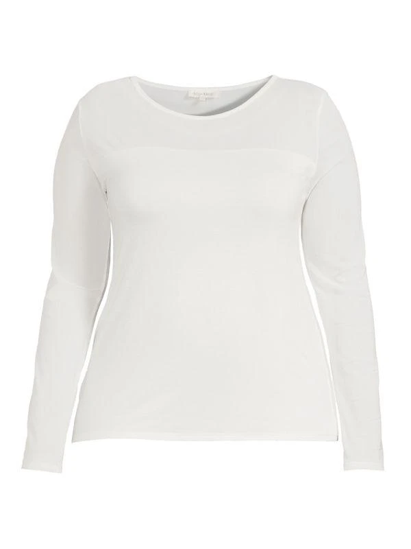 BLUEGREY Plus Optical Illusion Mesh Top 3