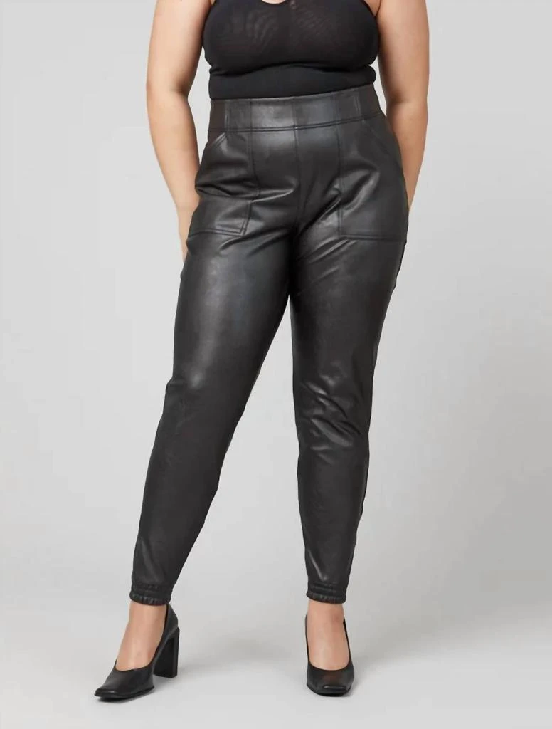 SPANX Leather-Like Jogger In Black 1