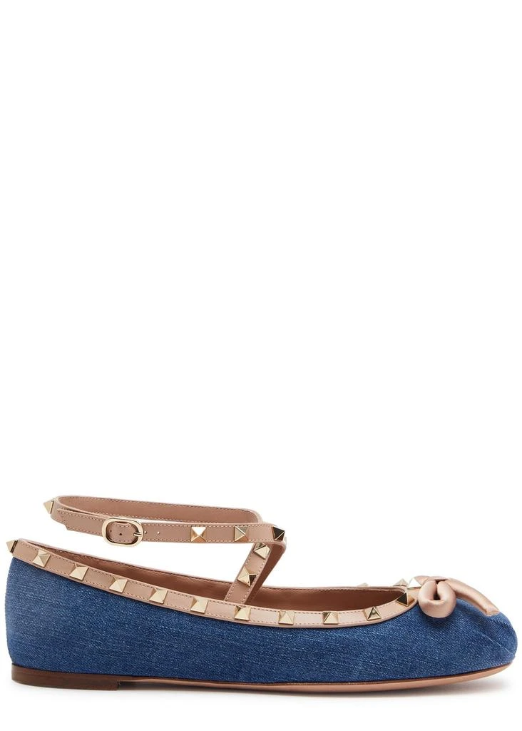 Valentino Rockstud denim ballet flats  1