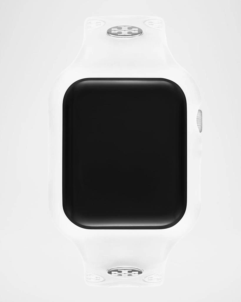 Tory Burch White Silicone Apple Watch Band, 41mm 5