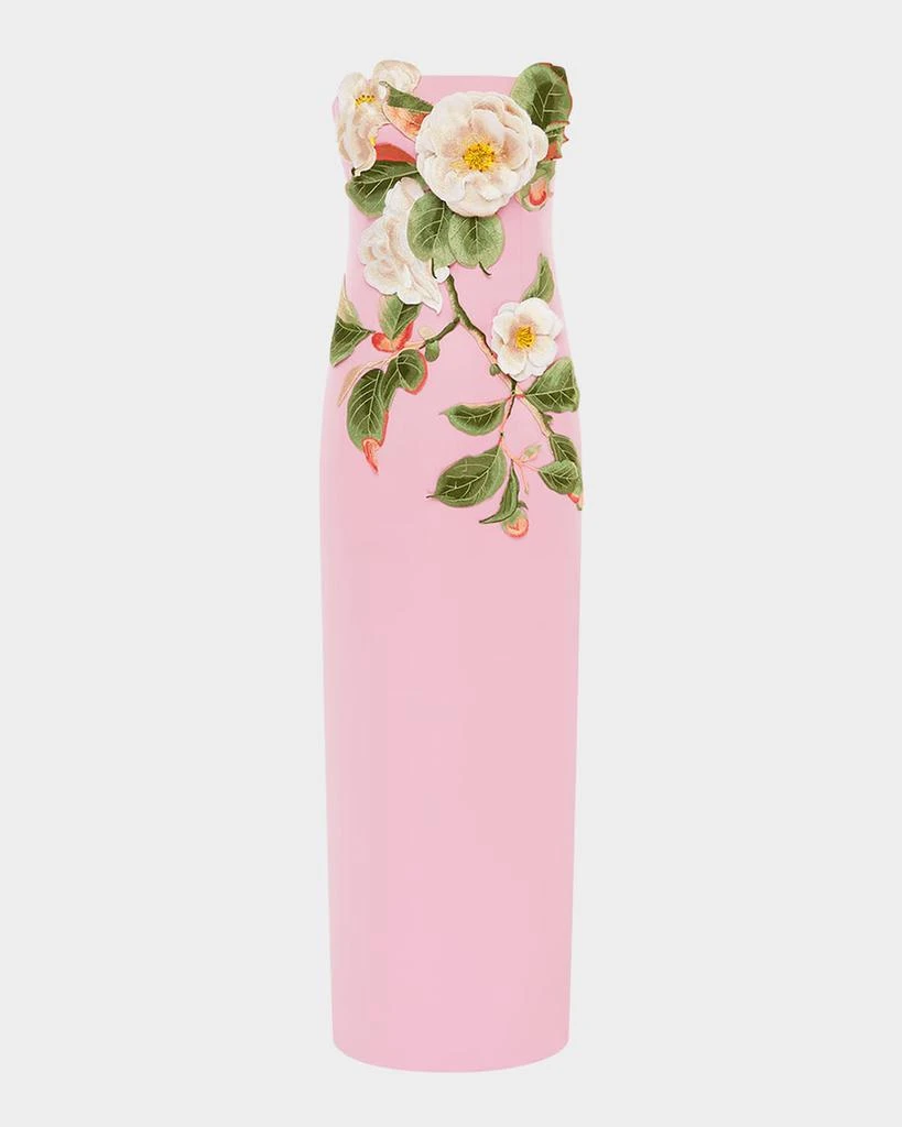 LEO LIN Rayna Floral Applique Bustier Maxi Dress 1