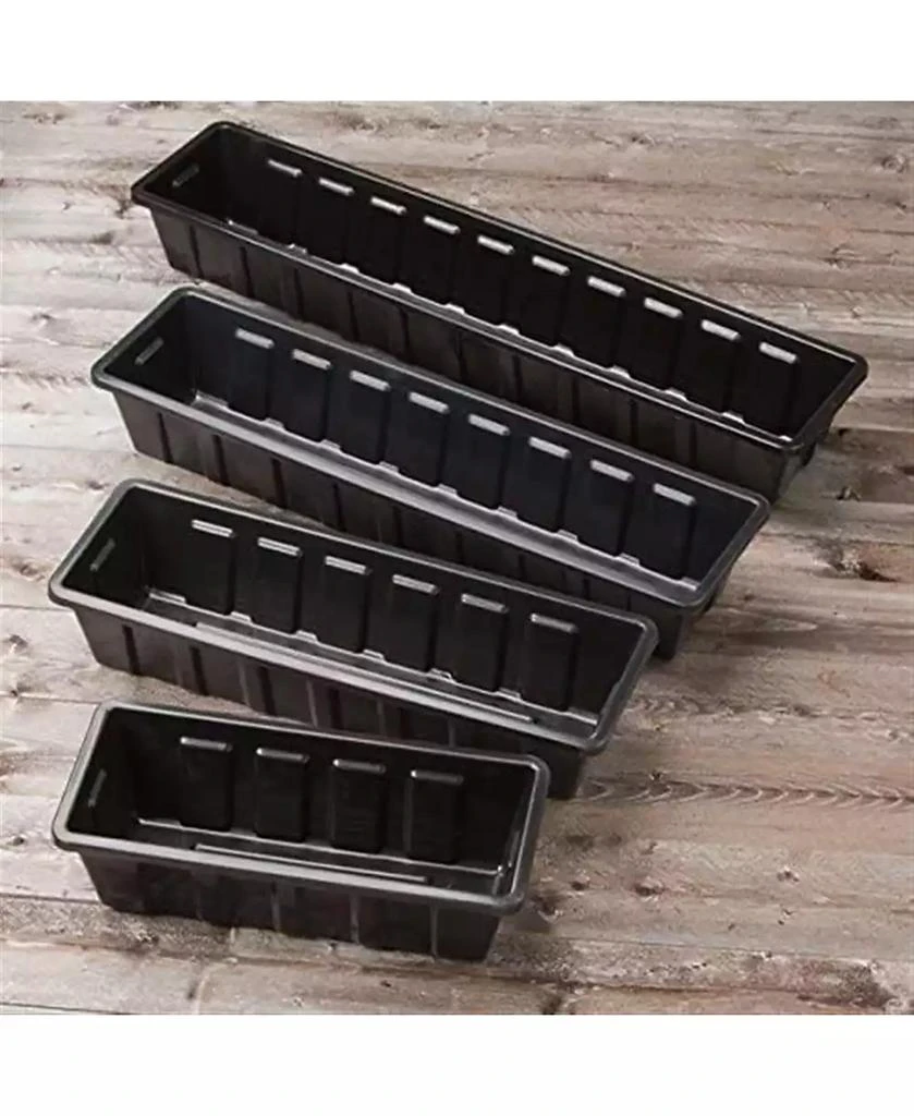 Novelty Manufacturing Polypropylene Flower Box Planter/Liner, Black, 30" L 3