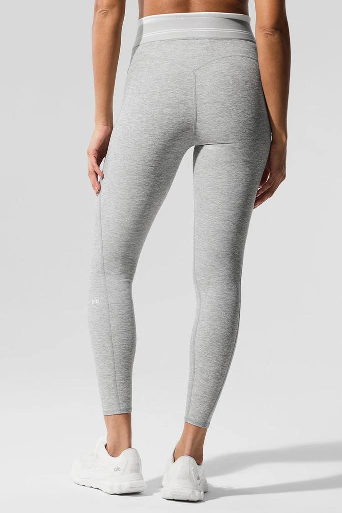 Alo Alosoft High-Waist 7/8 Better Together Legging - Athletic Heather Grey/White 3