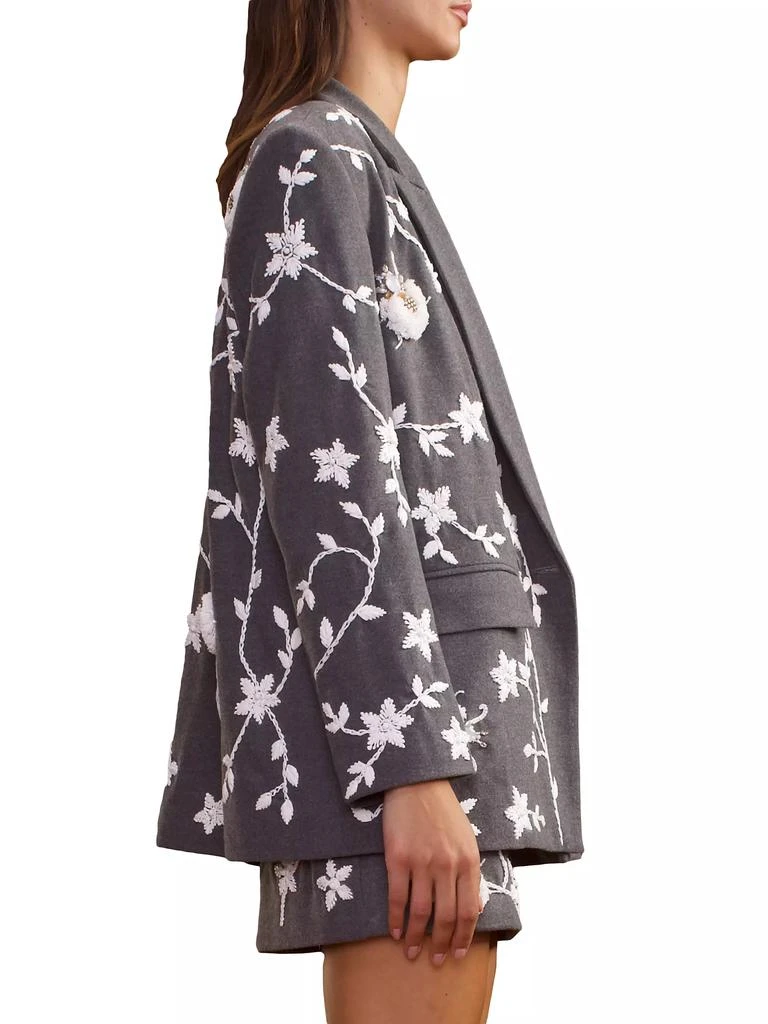Cynthia Rowley Embellished Wool-Blend Jacket 3