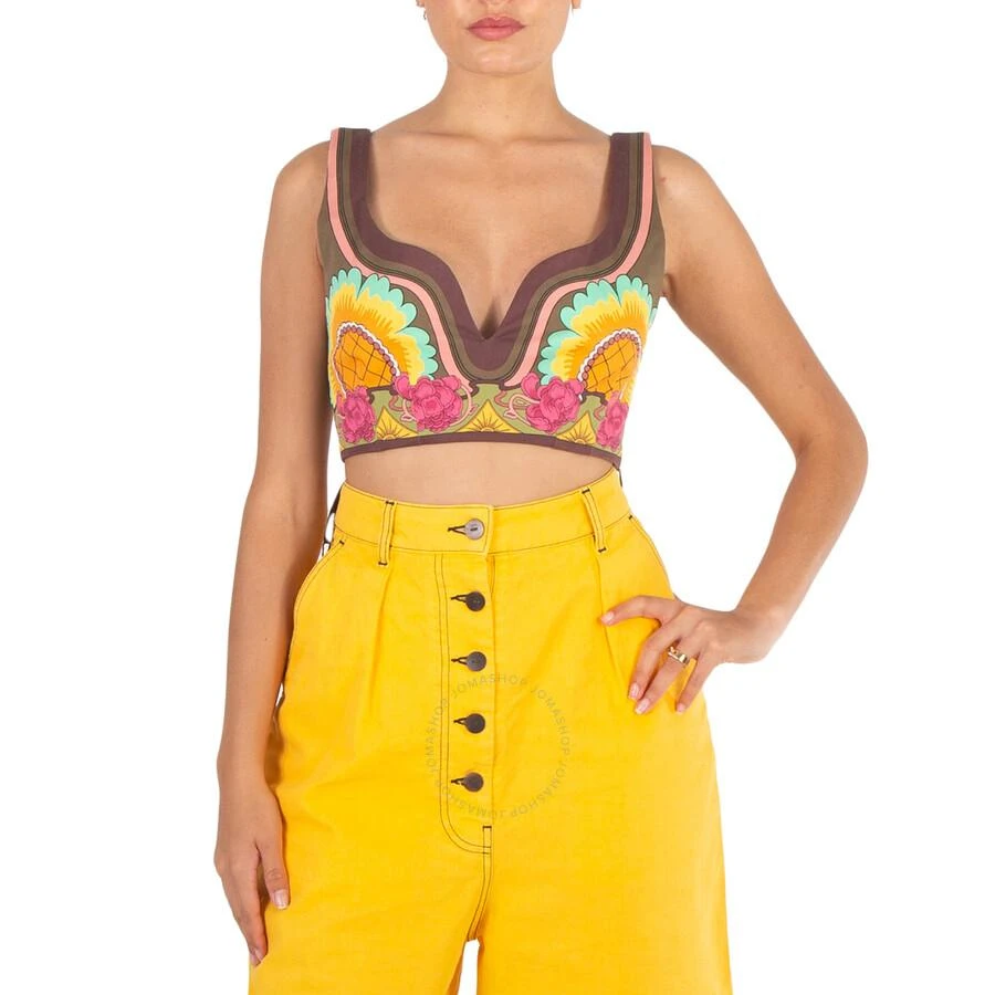 LA DOUBLE J Foulard Liberty Piazzato Baia Crop Top 1