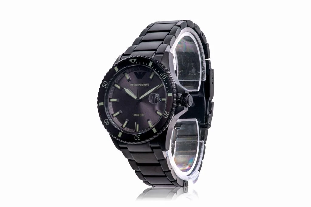 Emporio Armani Black Stainless Steel Mens Watch 2