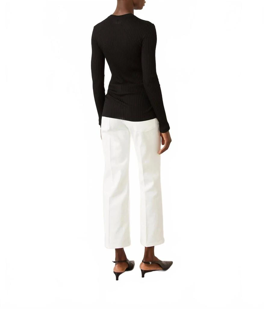 Jil Sander High Rise Flared Jeans In Porcelain 2