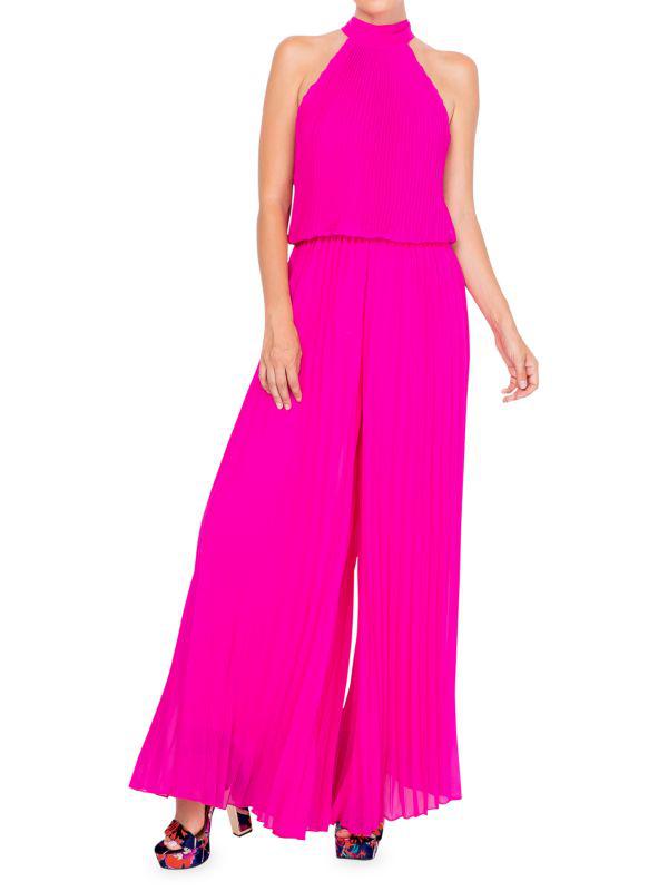Meghan LA Wild Orchard Pleated Jumpsuit