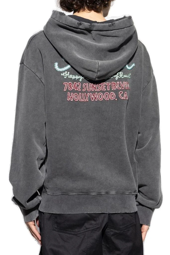 AMIRI Amiri Logo Embellished Vintage Effect Hoodie 3