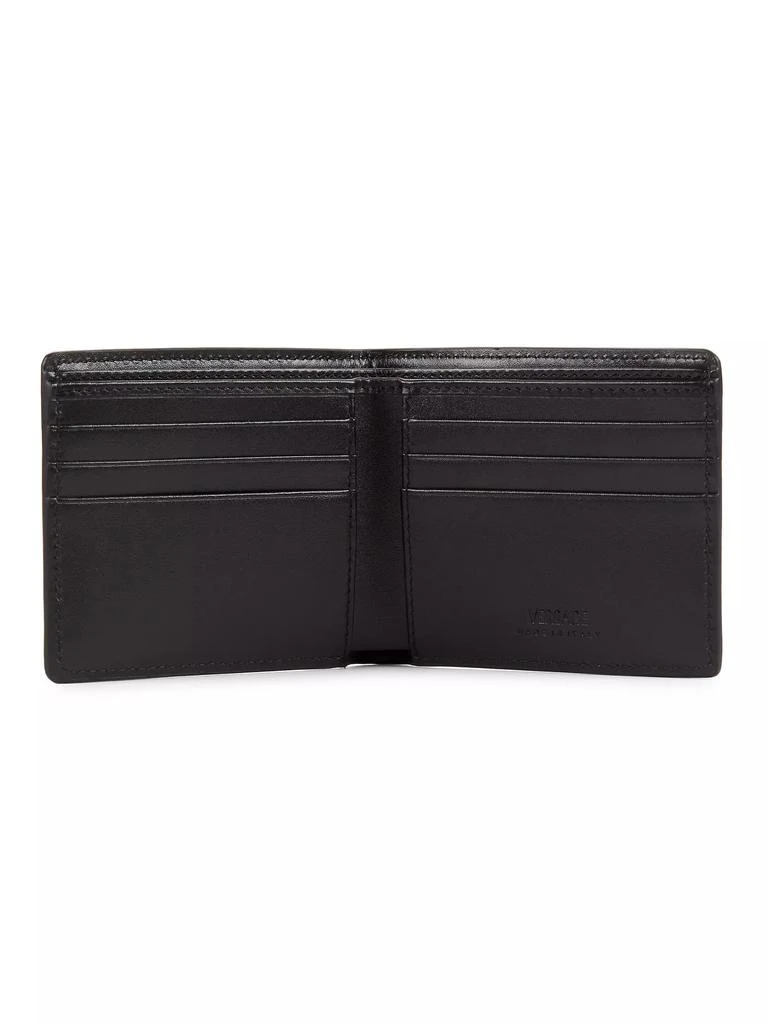 Versace Floral Jacquard & Leather Bifold Wallet 2